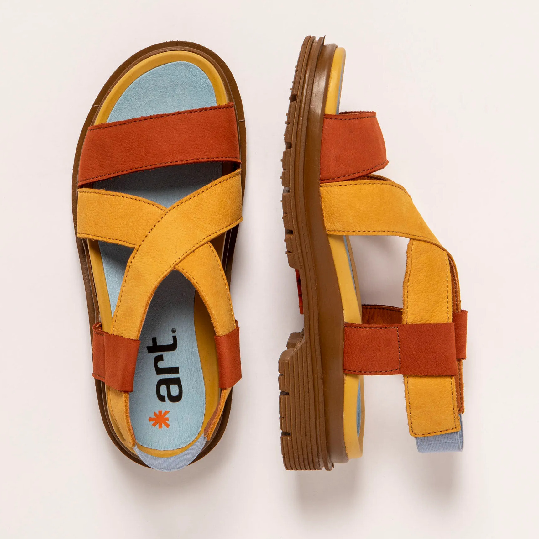 Sandalias 1553 MULTI D.ORANGE-HONEY/ BIRMINGHAM color D.orange-honey