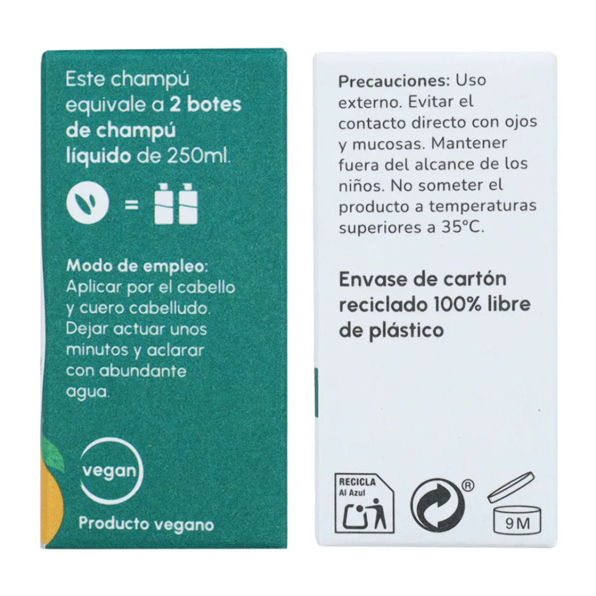 Champú sólido cabello normal Naranja y Cedro Planeta Huerto 85 gr