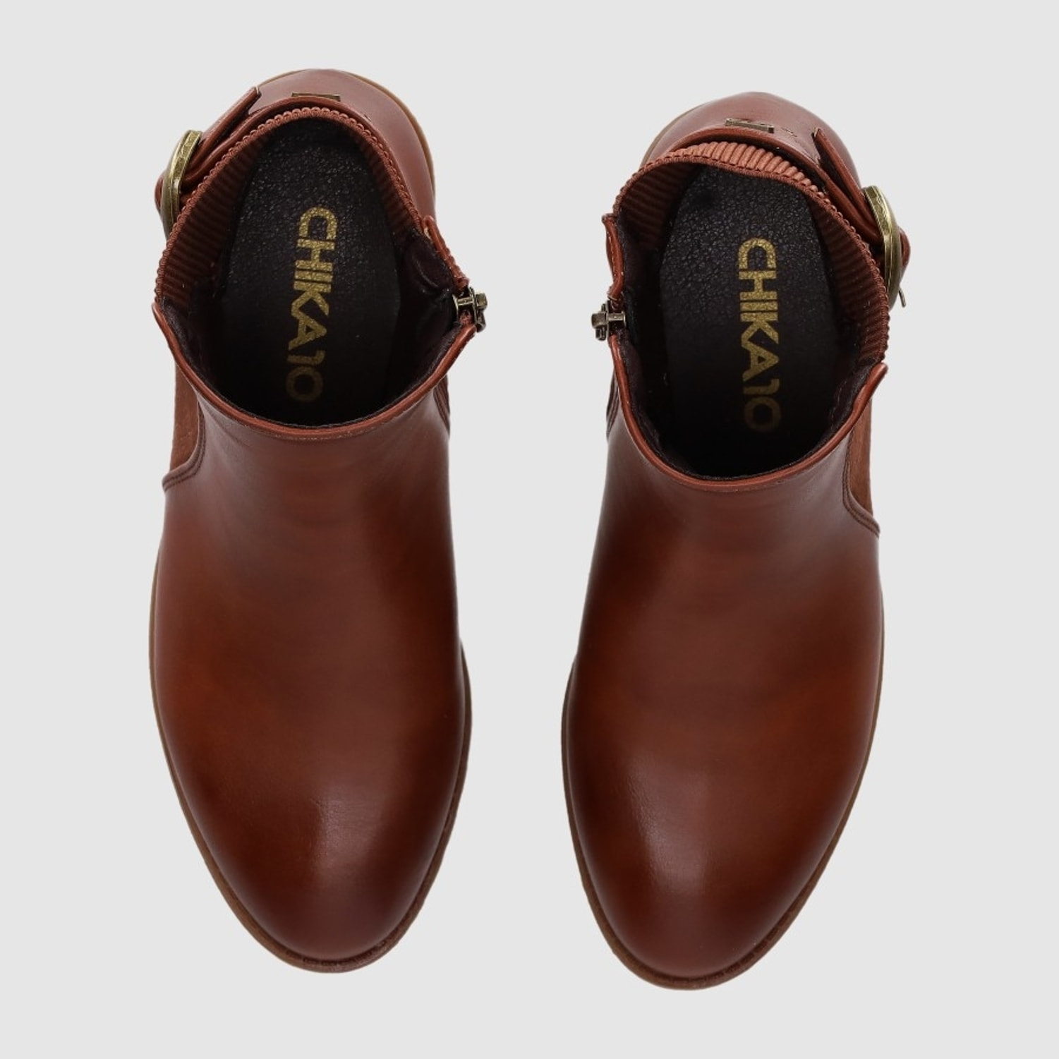 Botines de Piel Sintética - Cuero - Tacón: 3 cm