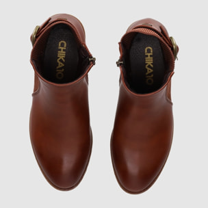 Botines de Piel Sintética - Cuero - Tacón: 3 cm