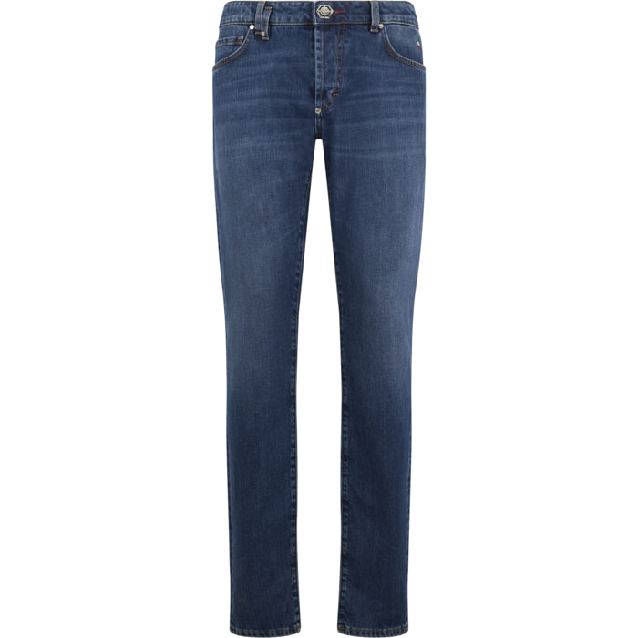 PHILIPP PLEIN Basic Straight Cut Jeans
