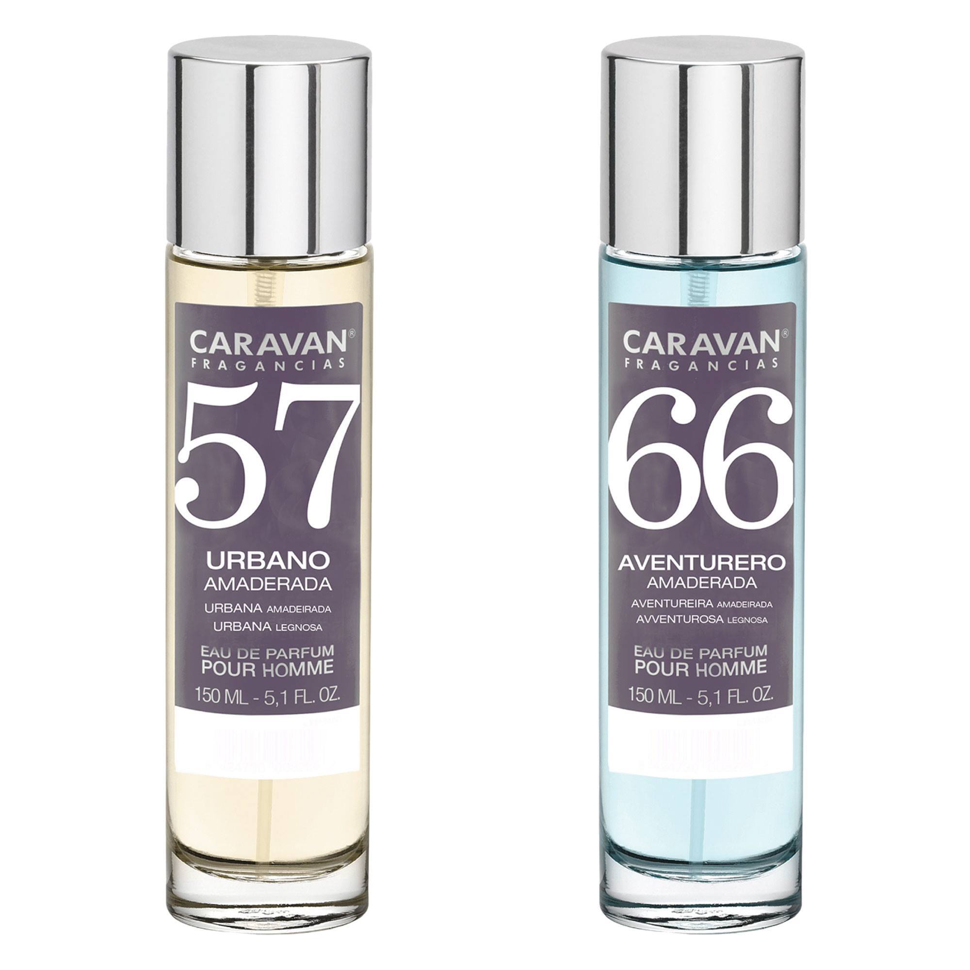 Caravan fragancias - caja de regalo con 2 perfumes: nº66 y nº57 de 150 ml, para hombre