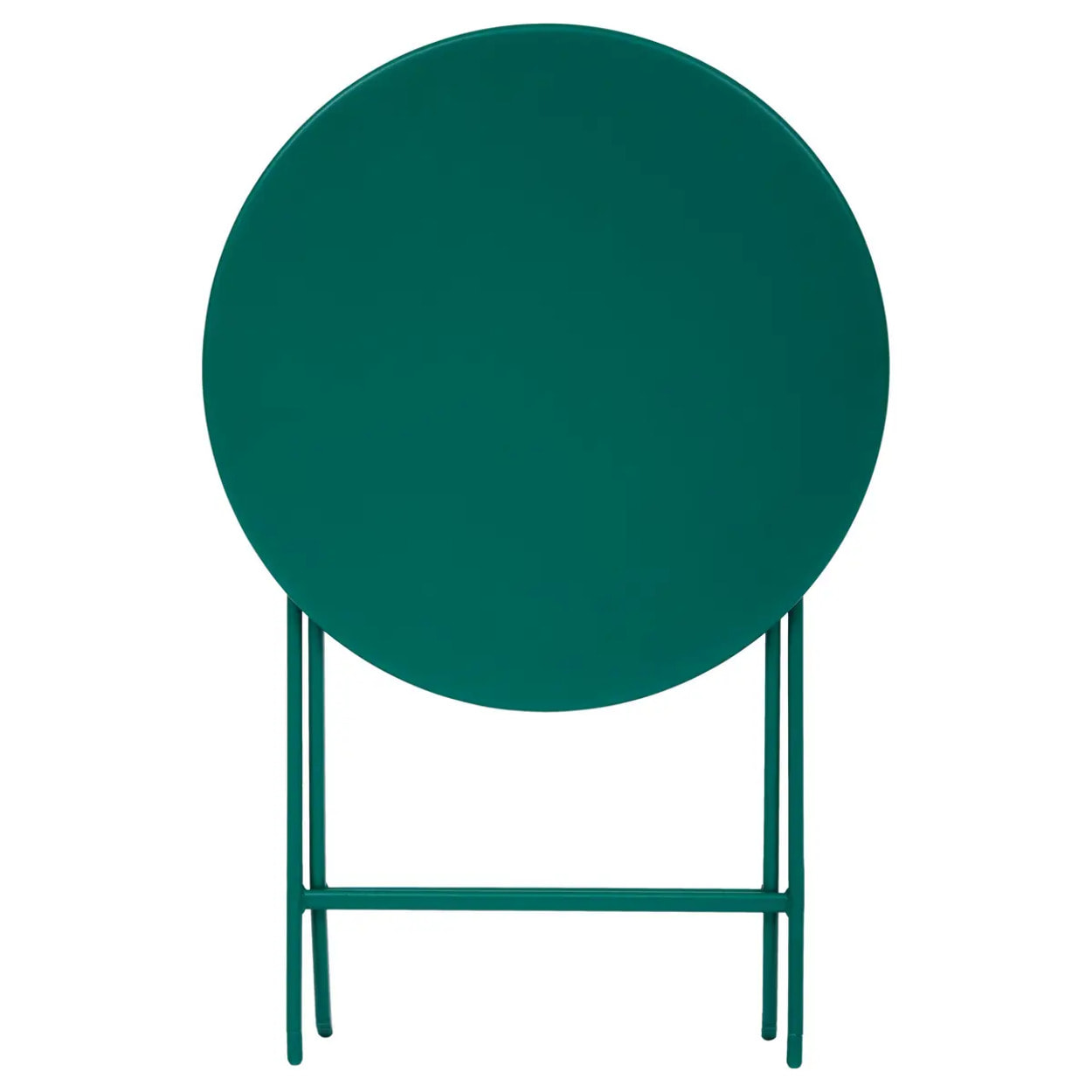 Table de jardin 2 places Greensboro plaible D60cm vert opale