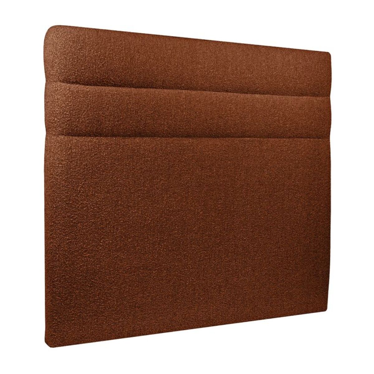 Lit coffre avec tête de lit bandes horizontales Bouclette