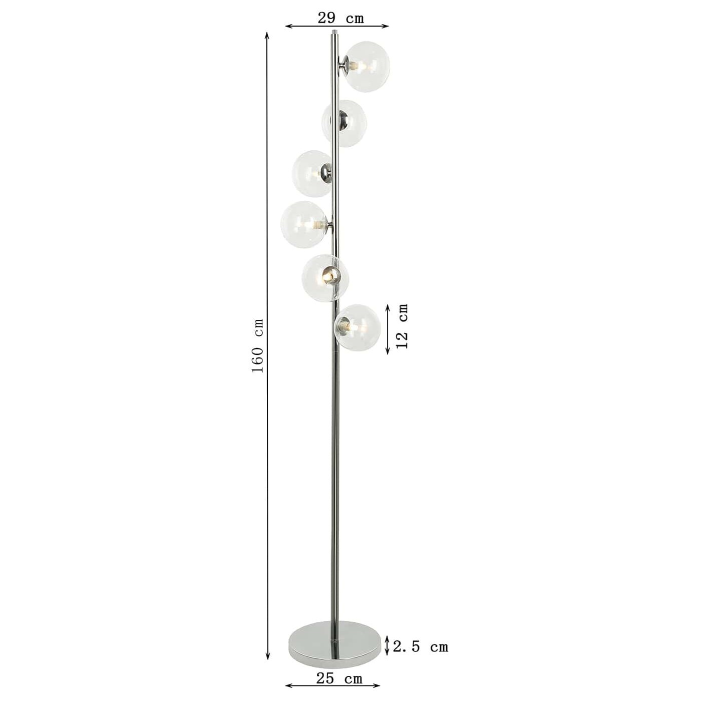 Lampadaire Scala Balls 160cm chromé Kare Design