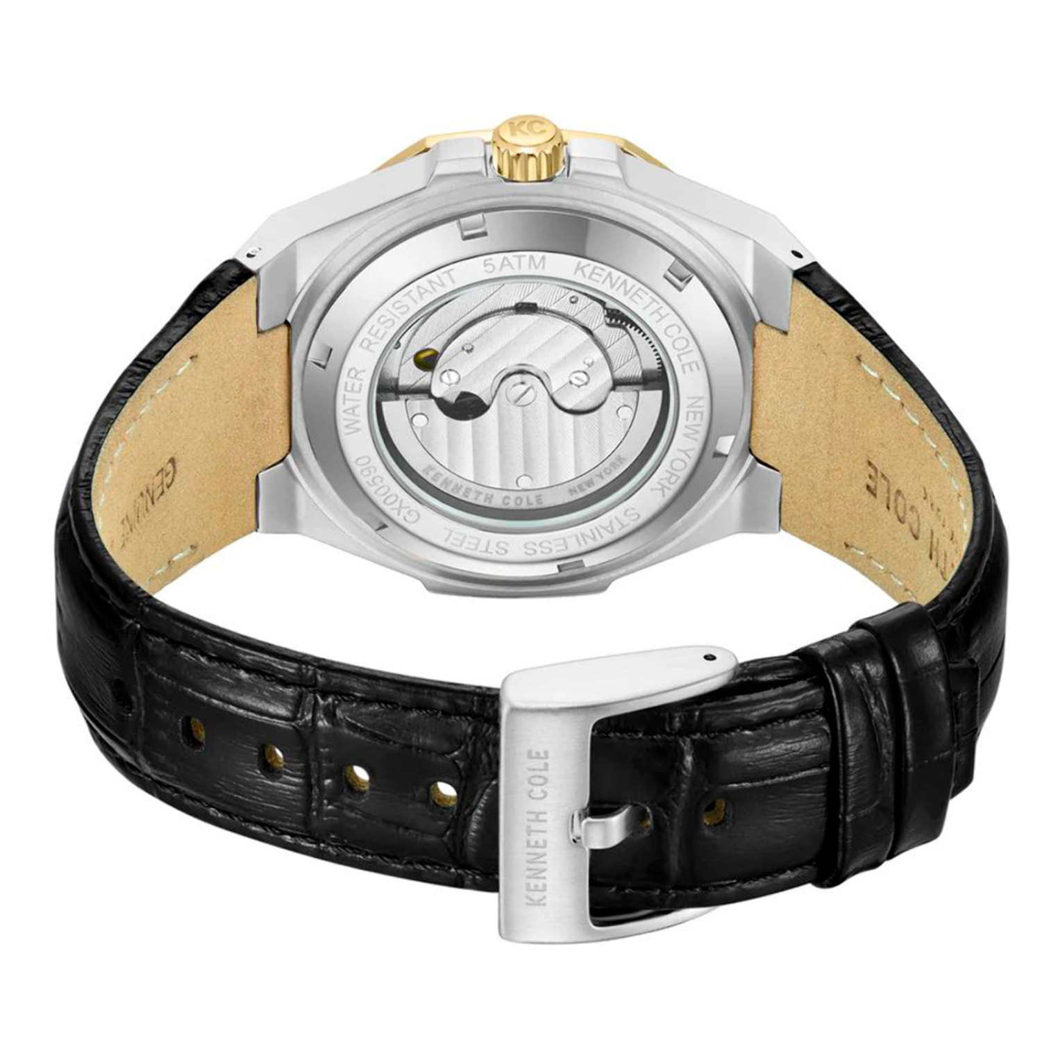 Reloj Kenneth Cole KCWGX0059003 Hombre Analogico Automatico con Correa de Cuero