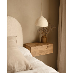 Pack de deux chevets flottants en bois massif chêne foncé 15x40cm Hauteur: 15 Longueur: 40 Largeur: 25.5