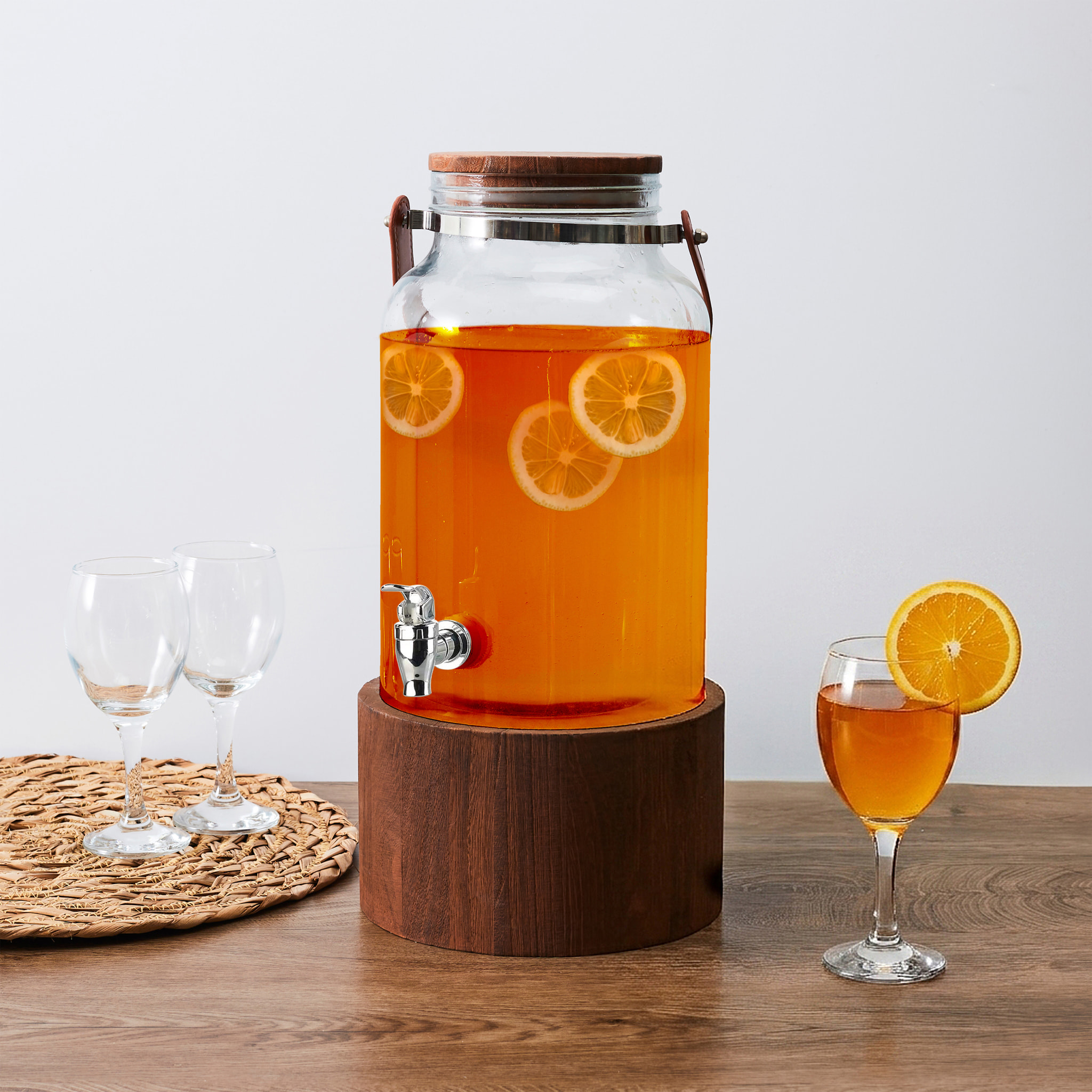 Fontaine à Boisson - COOK CONCEPT - Originale - Tendance - Transparent et Marron