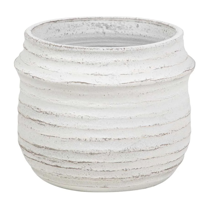 Macetero Ceramica Blanco 23x23x19 Cm