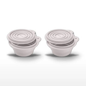Lot de 2 Boîtes à Snacks Pliables en Silicone Fackelmann Storage