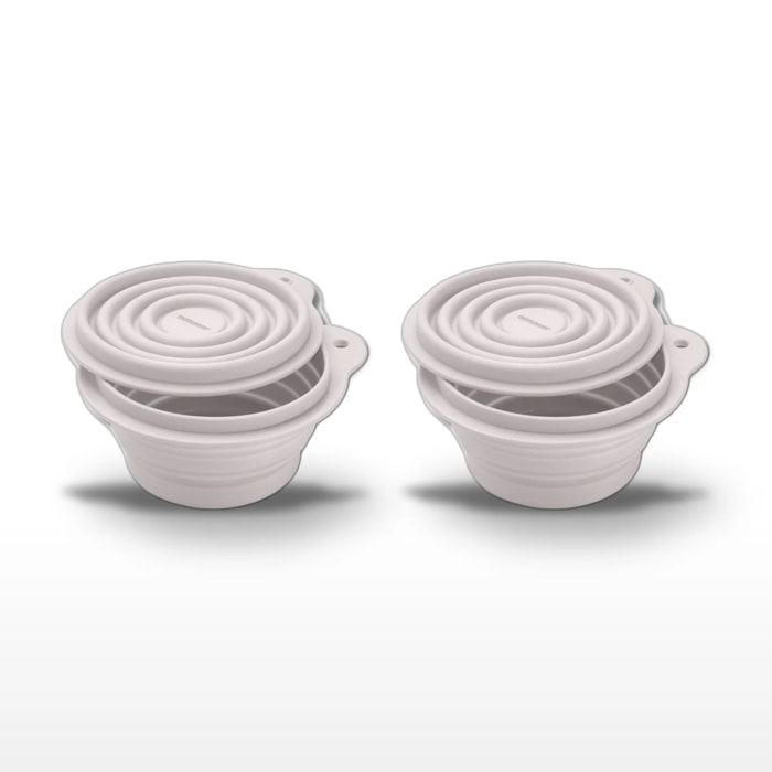 Lot de 2 Boîtes à Snacks Pliables en Silicone Fackelmann Storage
