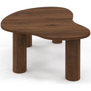 Table basse Naomi organique effet noyer
