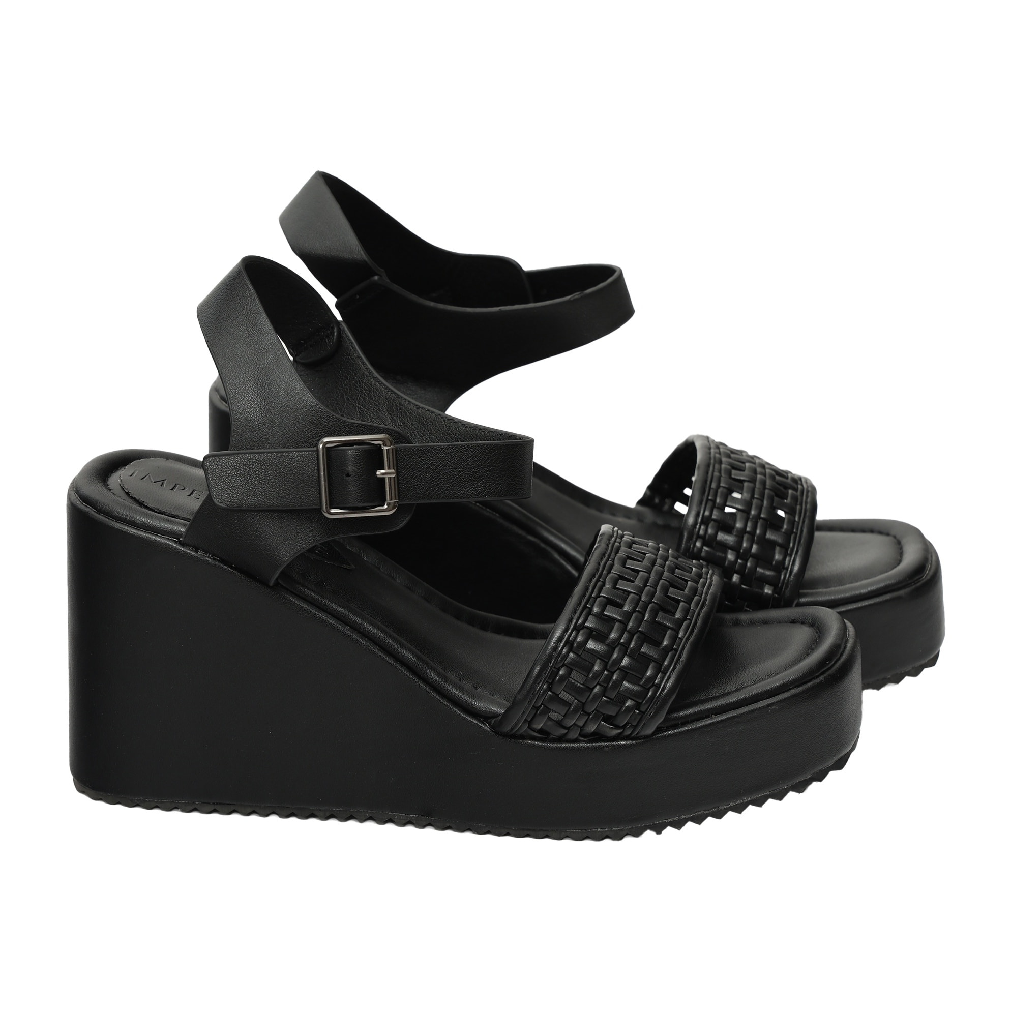 Sandali zeppa - tacco 9,50 cm - plateaux 3,0 cm