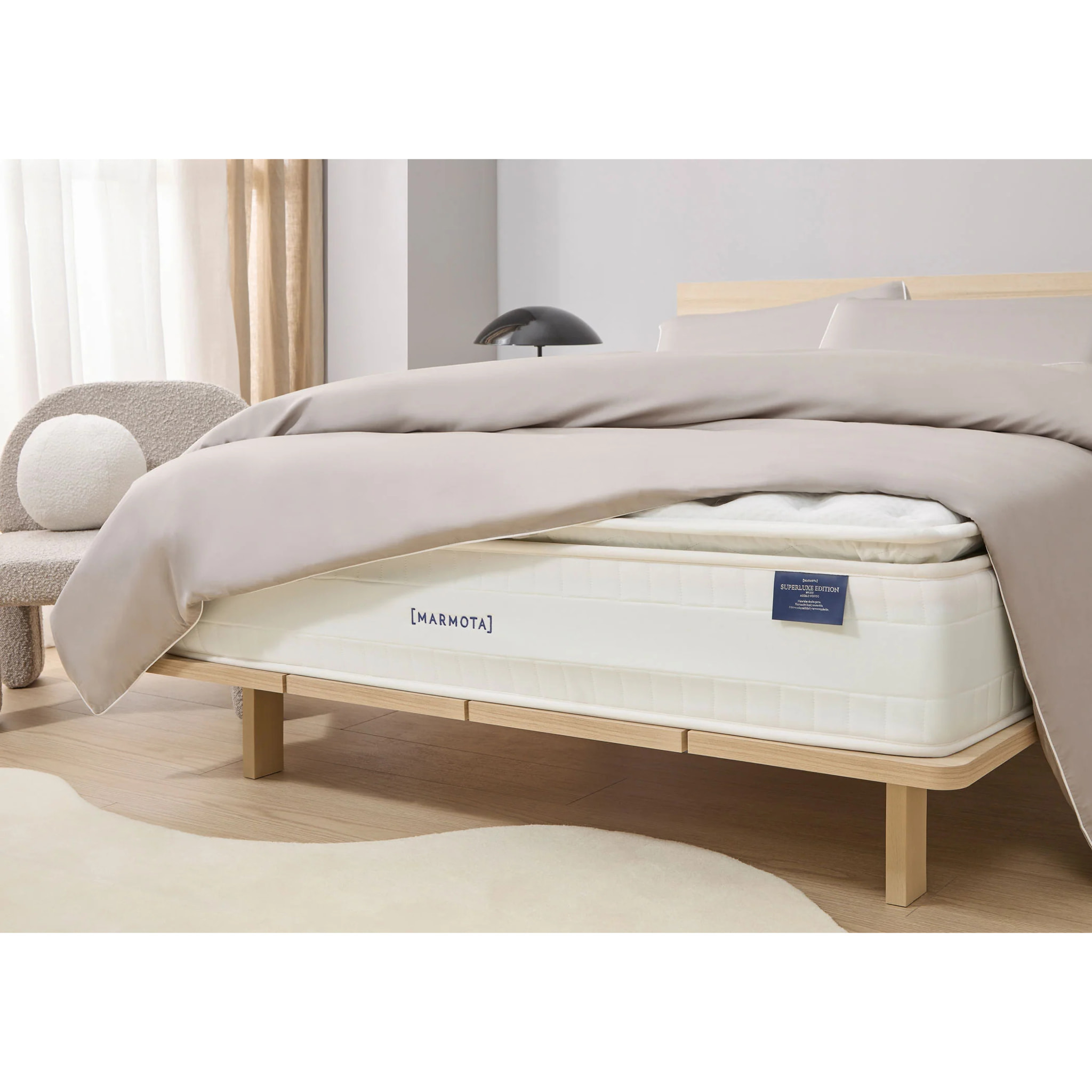 Colchón El Hybrid Superluxe Edition - Nube Luxe con fibra, espumas, micromuelles y viscoelástica - Altura ±32cm