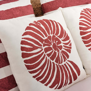 Housse de coussin 100 % coton 50x50 cm Nerja Rojo A