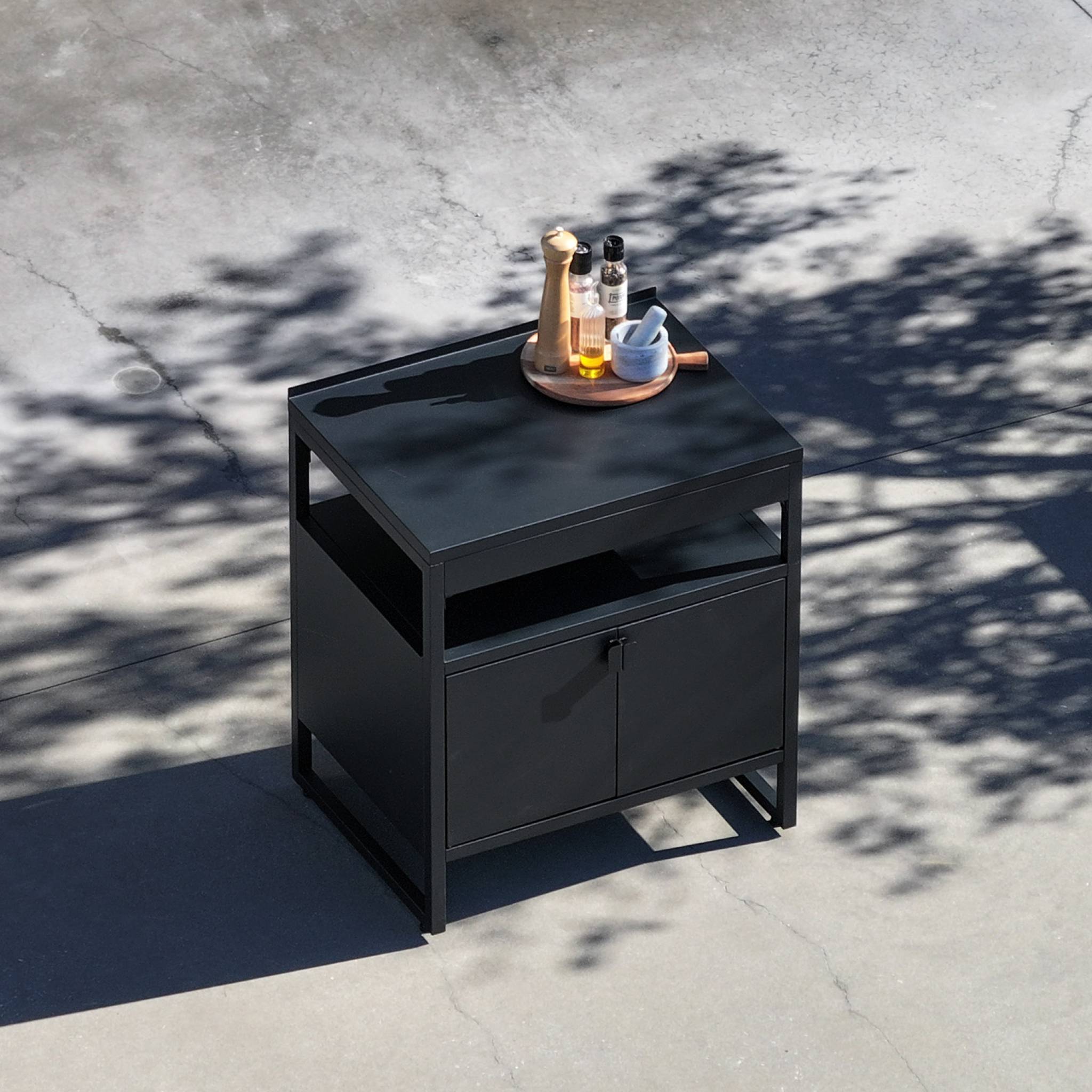 Module de cuisine extérieure acier 2 portes L80cm KEA