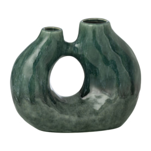 J-Line Vase Jeanne - grès - vert foncé - small