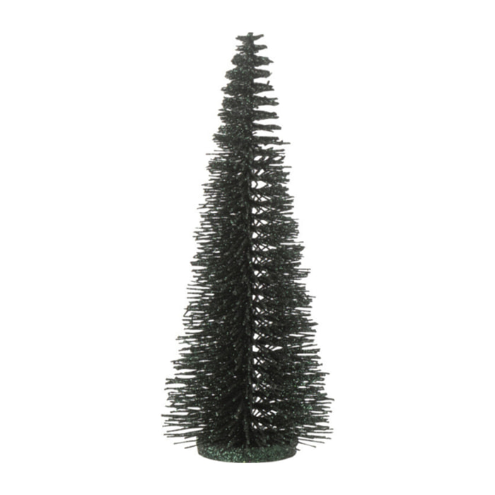 J-Line décoration Sapin De Noël Paillettes - plastique - vert foncé - small