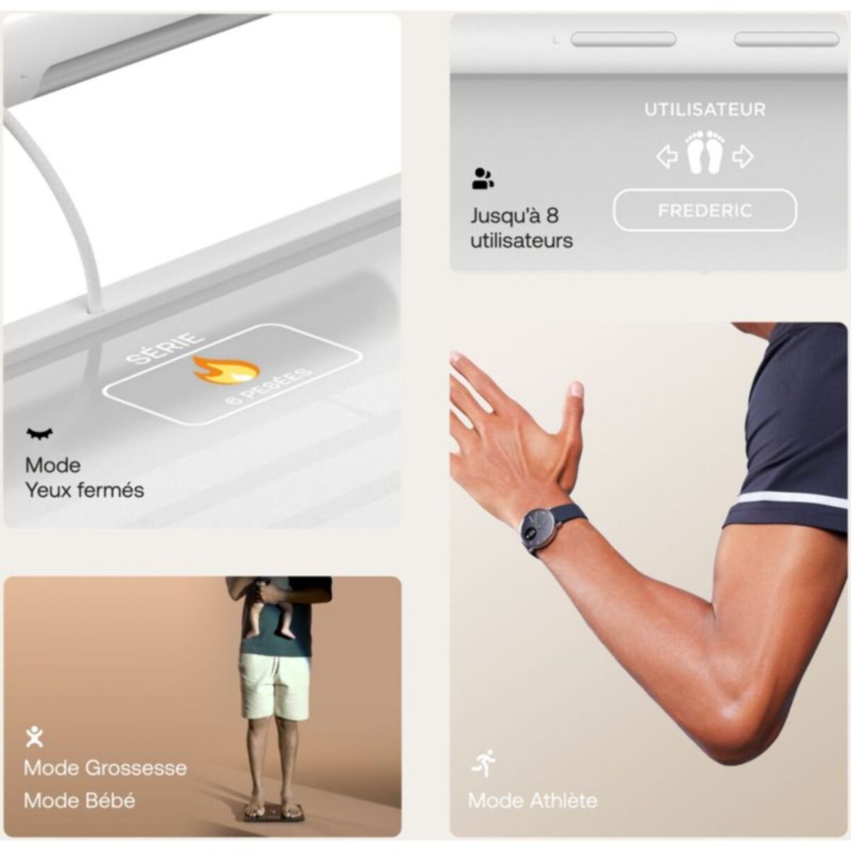 Pèse personne connecté WITHINGS Body Scan Blanche