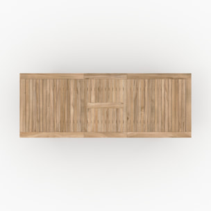 Table et chaises de jardin 8 personnes en bois et résine tressée - Tiptur