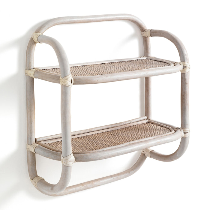 Étagère murale Tomasucci ALKA EVO, en rotin, 43 × 20 × 50 cm