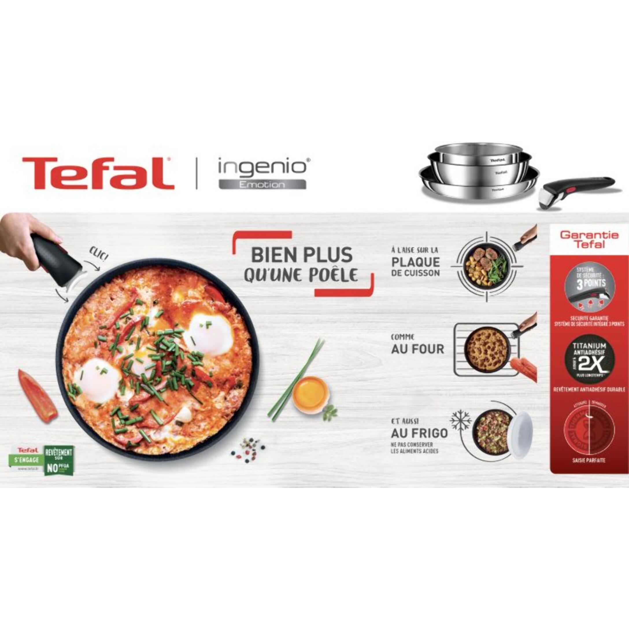 Batterie de cuisine TEFAL Ingenio Emotion 5 pcs L8975S04