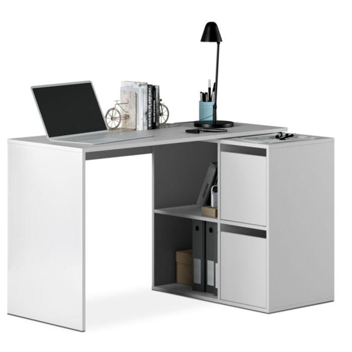 Mesa de escritorio multiposición Spacio Blanco Artik (Blanco Mate)