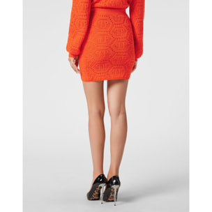 PHILIPP PLEIN Falda corta de punto MONOGRAM