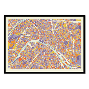 Affiche - Paris Rainbow map - Muzungu