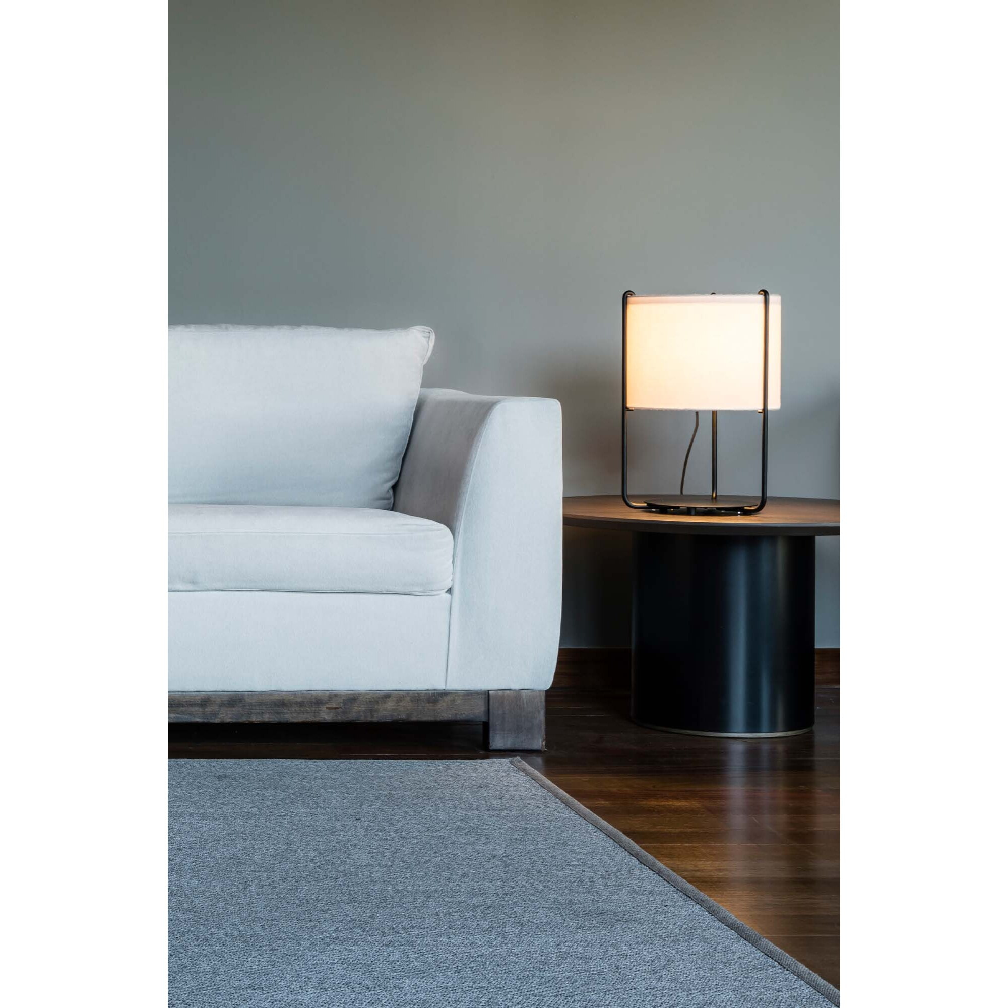 DRUM Lampe de table noire/beige