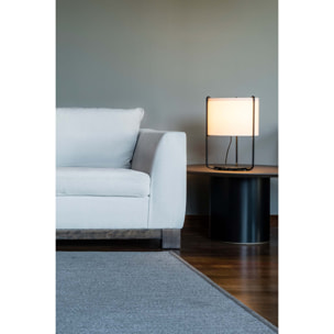 DRUM Lampe de table noire/beige