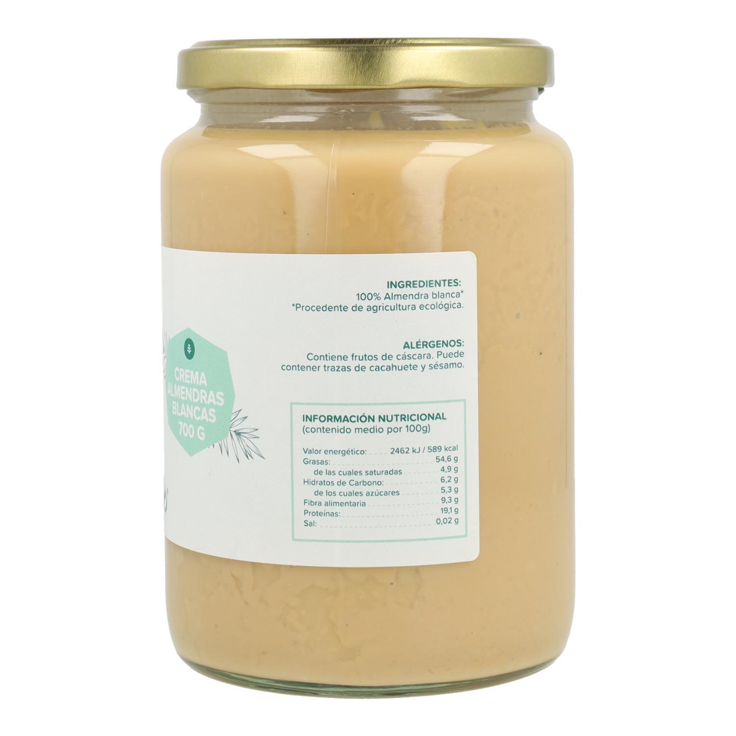 PLANETA HUERTO | Crema de Almendras Blancas ECO 700g - Pasta de Almendras Orgánicas 100% para un Estilo de Vida Saludable