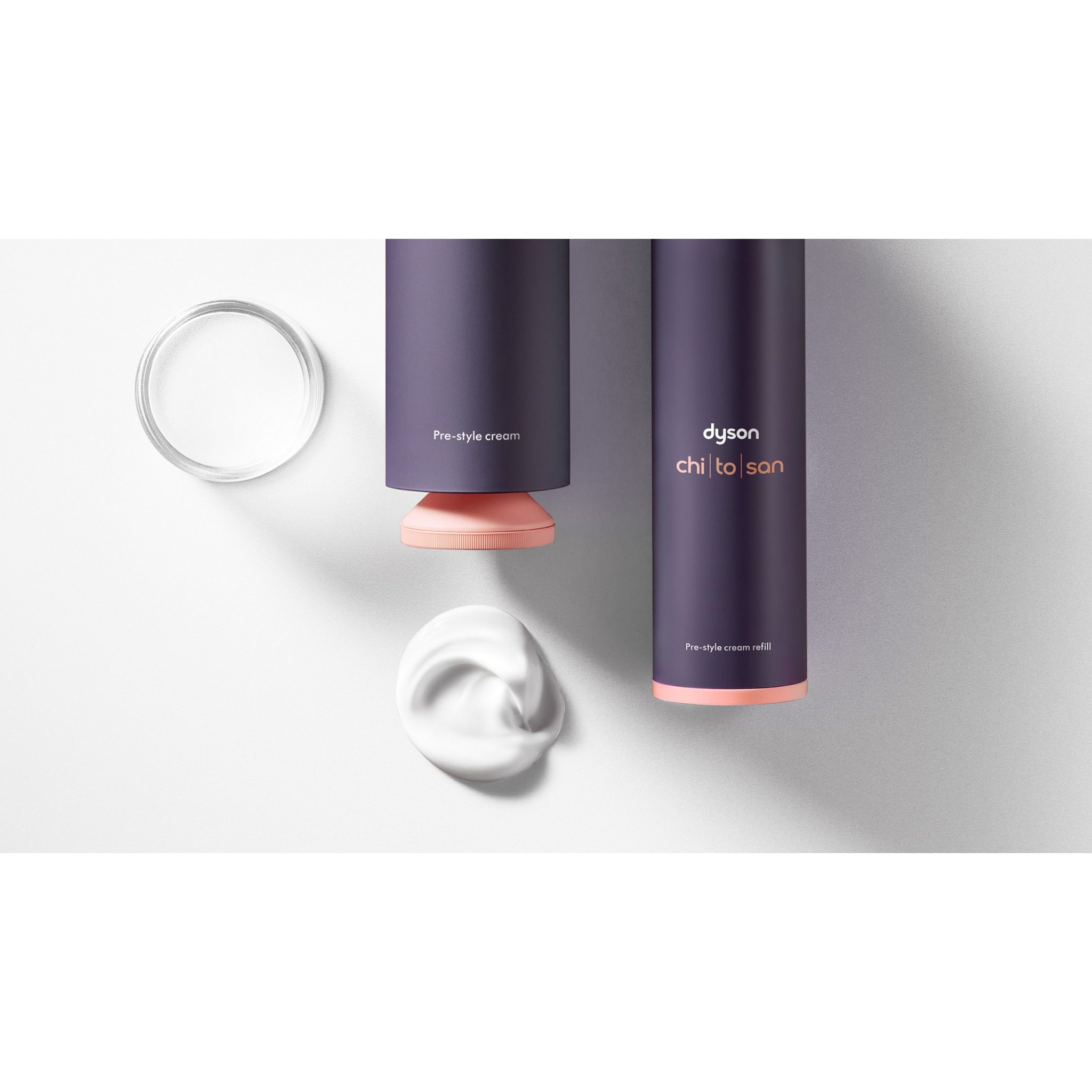 Crème coiffante Dyson Chitosan™ - Soin léger - Cheveux raides à ondulés - 100ml