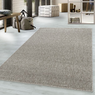 NADOR - Tapis rond de salon moderne Beige