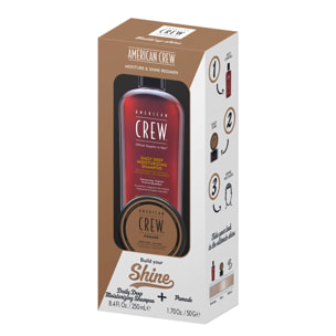 Build Your Shine - Coffret Shampooing Hydratant Quotidien 250ml + Pomade 50g