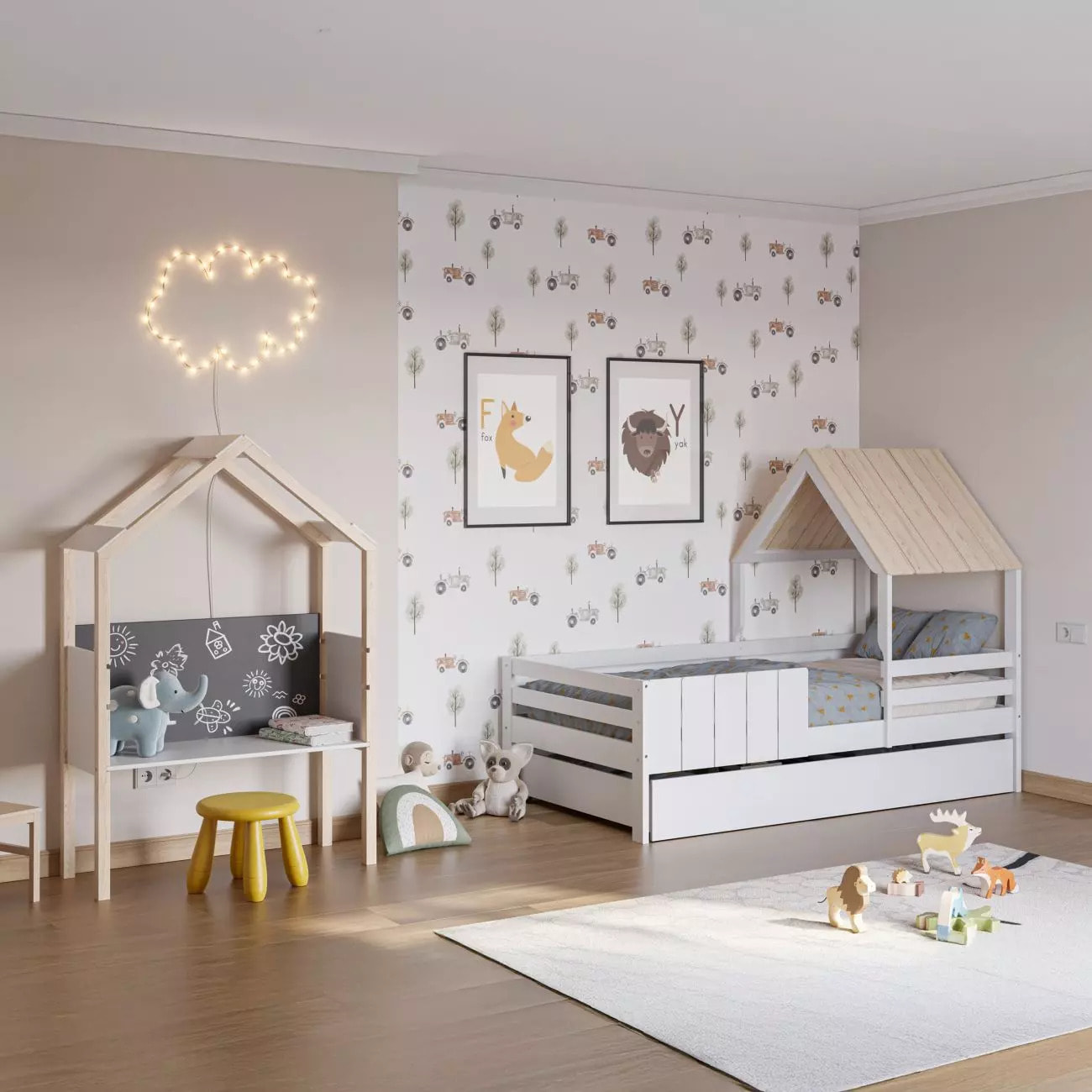 Cama cabaña Koti Blanco - Oak