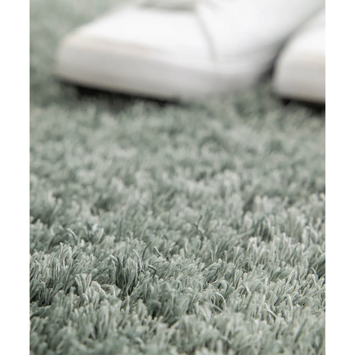 Tappeto salotto pelo lungo soffice colore verde acqua