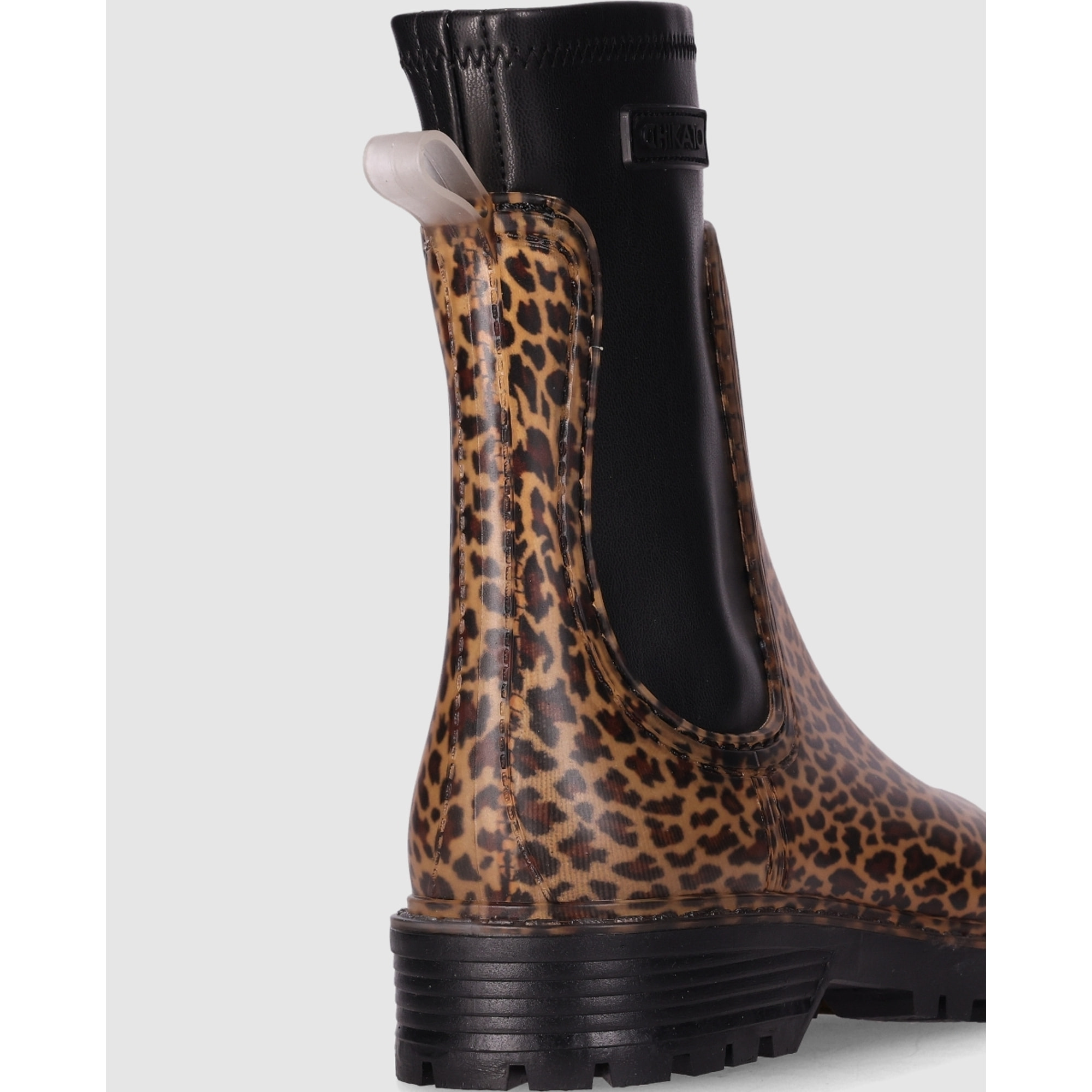 Botines de Piel Sintética - Leopardo - Tacón: Bajo