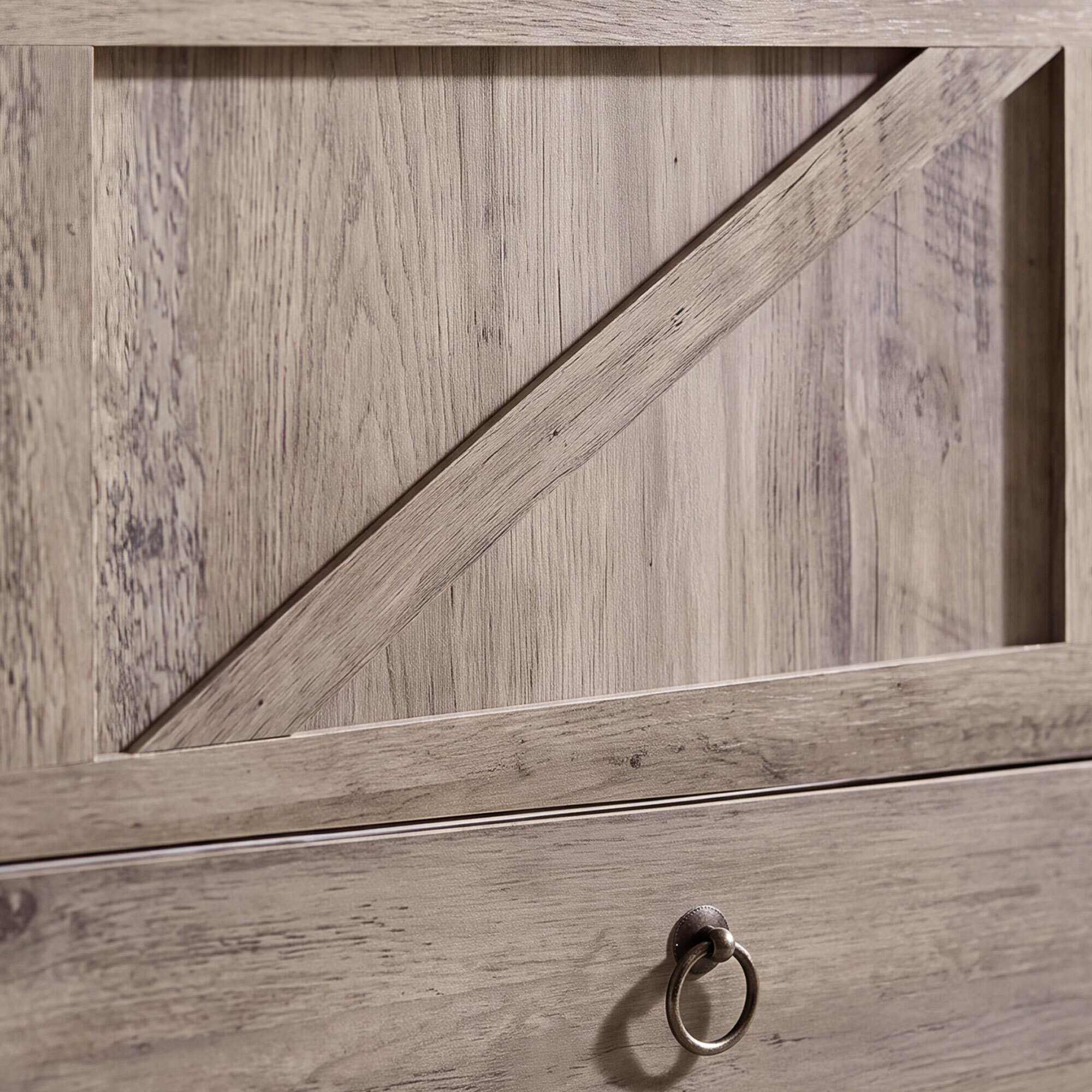 Kura - Cassapanca contenitore 100x50x40 cm Portaoggetti con Cerniere di Sicurezza e con Cassettiera in Legno Industrial