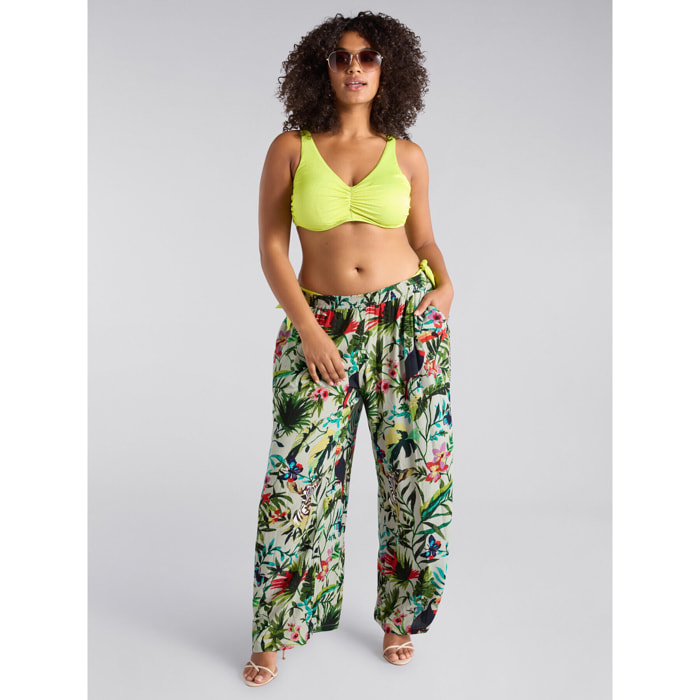 Fiorella Rubino - Pantalón estampado tropical - Verde