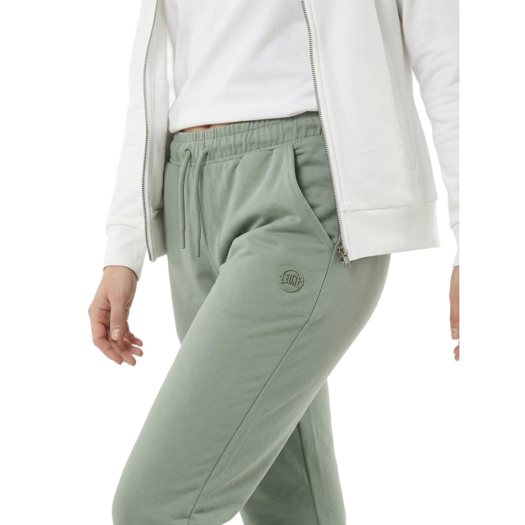 Jogger donna fit morbido Leone 1947 Apparel con logo tono su tono