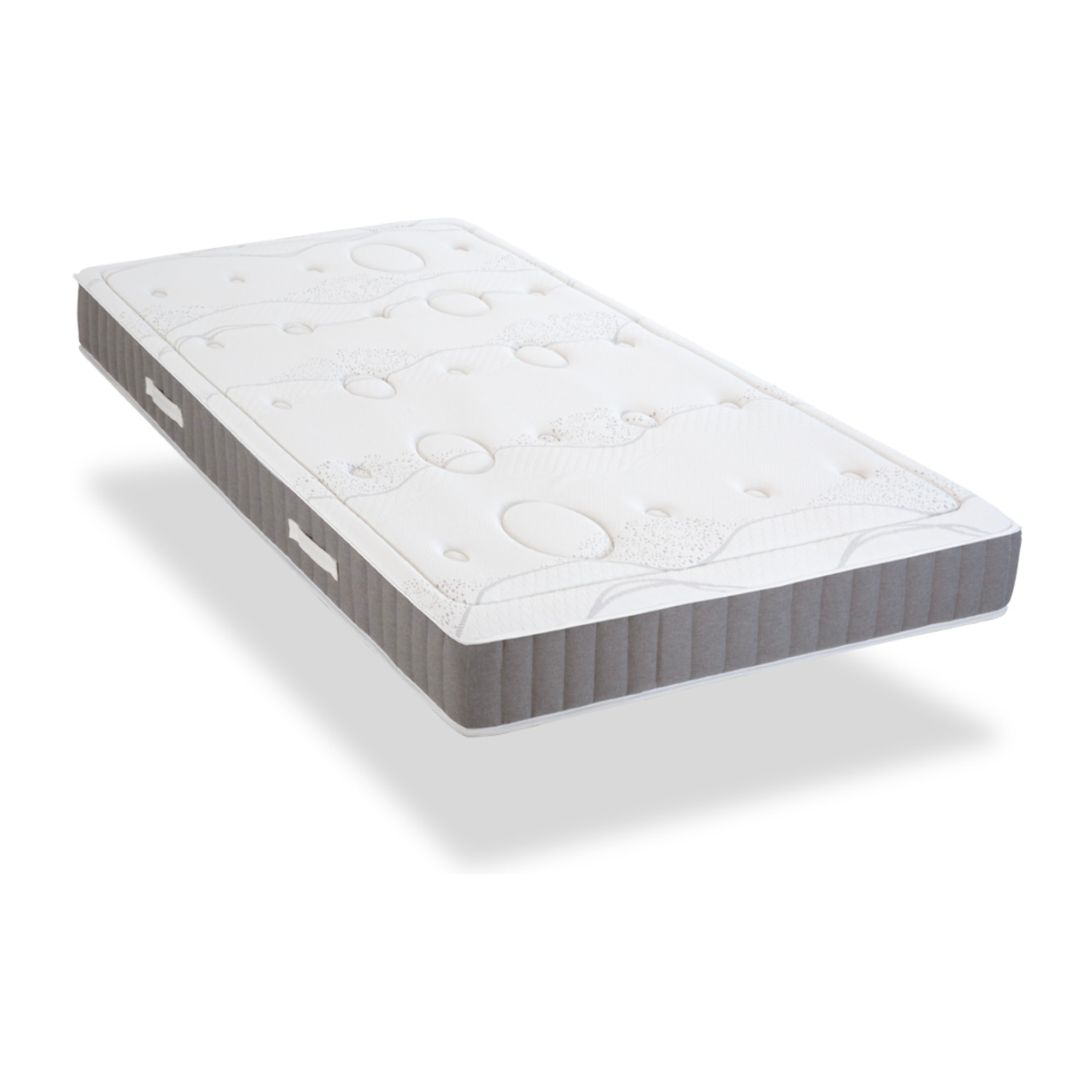 Ensemble Matelas Intuition & Sommier KIT15, Mémoire de Forme, technologie Tri-Lattes, Soutien Ferme, Mousse Haute Densité Recyclée