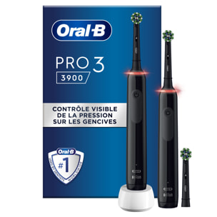 ORAL B PRO 3900 DUO - Noire Et Noir + 1 brossette