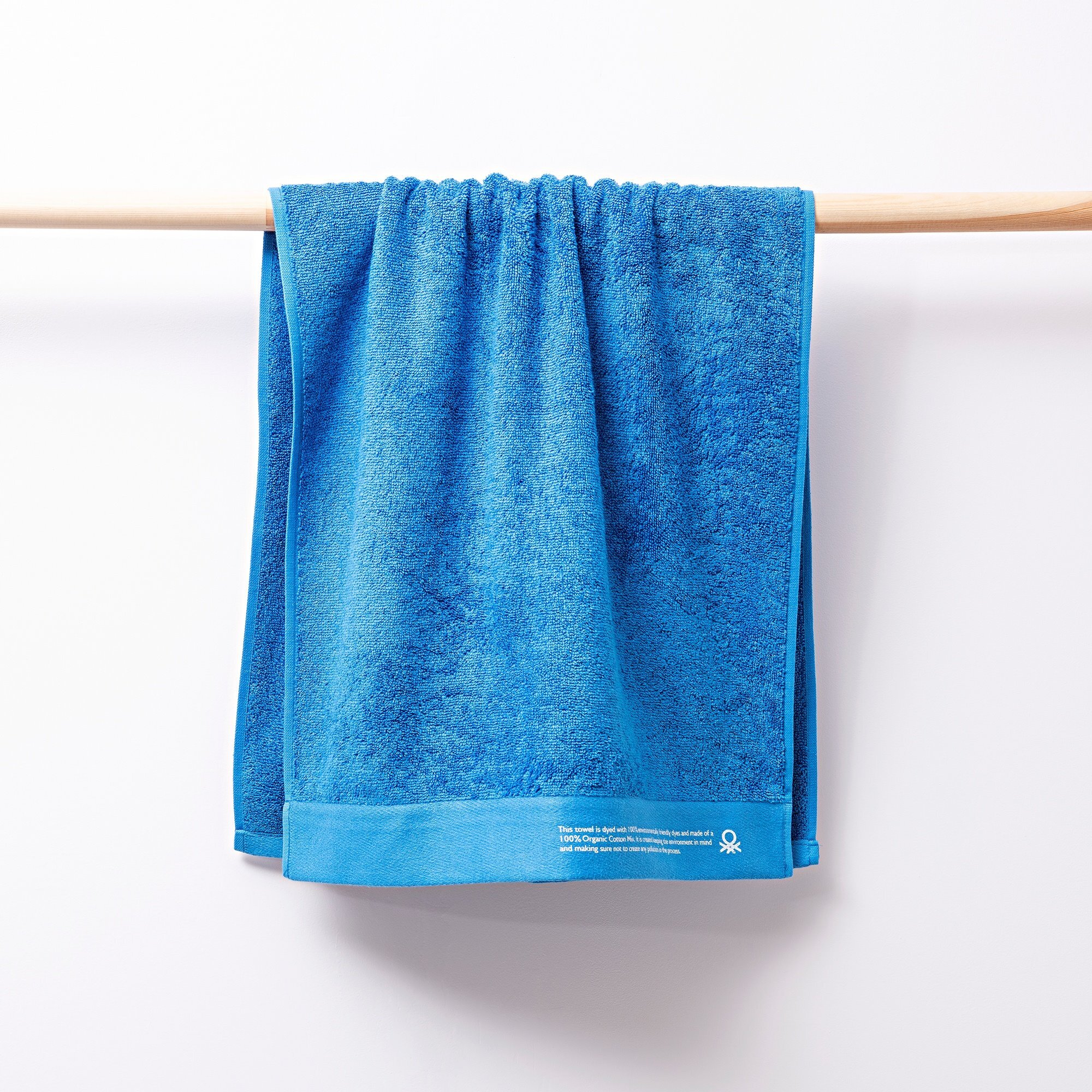 Juego de 2 toallas 50x90cm + 70x140 cm algodón orgánico 450gsm azul