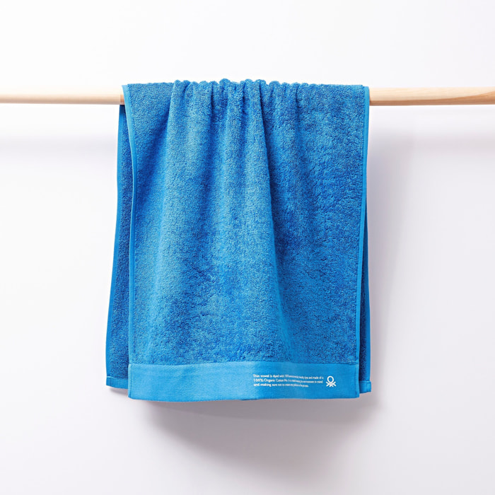 Juego de 2 toallas 50x90cm + 70x140 cm algodón orgánico 450gsm azul