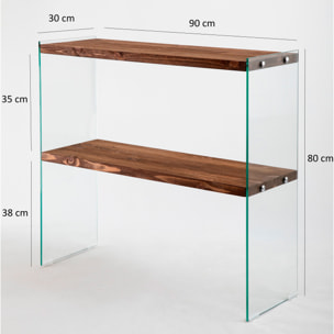 Mueble de nogal con 100% tablero aglomerado rechapado en melamina.