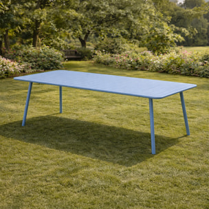 EVORA Table de jardin 8/10 places 200cm bleu