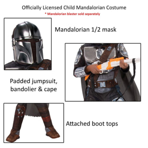 DISFRAZ MANDALORIAN SILVER PREMIUM INF