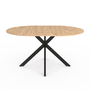 Table repas extensible Soline - Bois / Noir