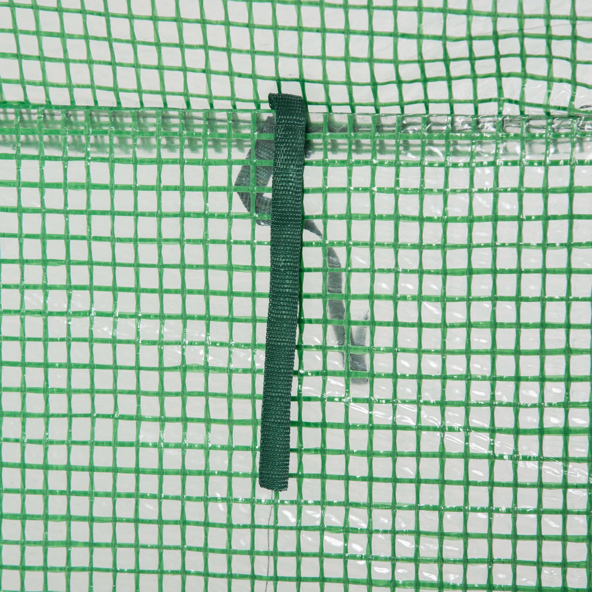 Serre de jardin serre à tomates porte zippée déroulante - 1x0,5x1,5m - acier PVC vert